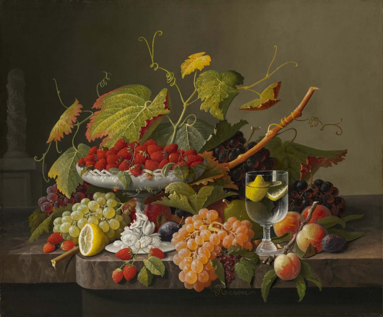 Uma abundância de frutas de Severin Roesen