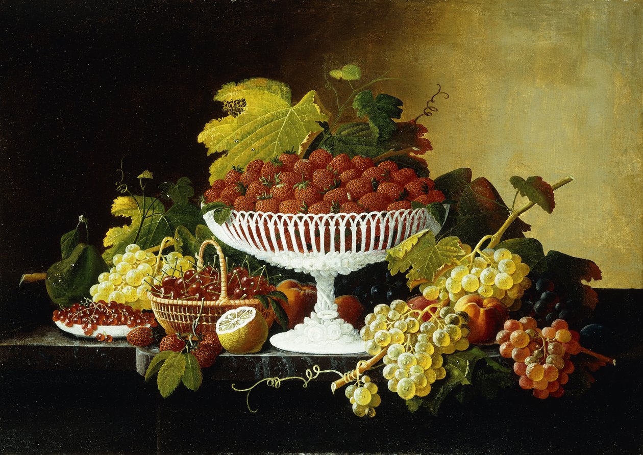 Ainda vida com morangos, de Severin Roesen