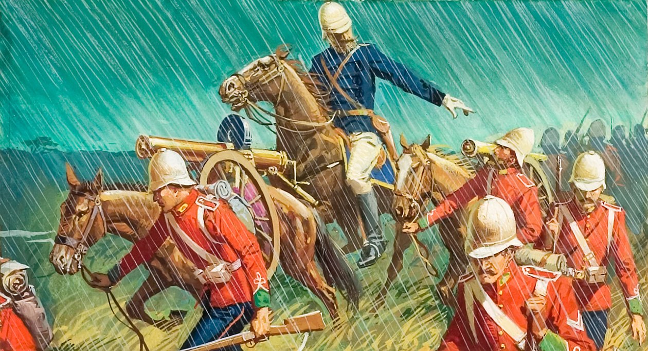Lord Chelmsford e os seus homens nas guerras Zulu de Severino Baraldi