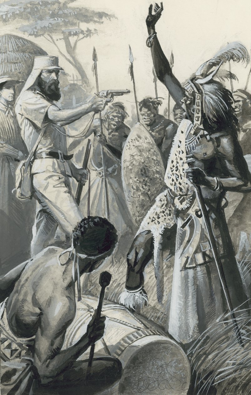 Samuel Baker (guache sobre papel) de Severino Baraldi