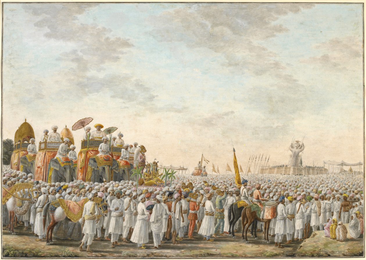 Mailah-Jahn, 1807-30 (guache e grafite com ouro sobre papel) de Sewak Ram