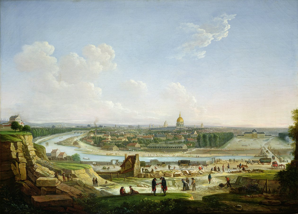Vista geral de Paris da colina de Chaillot, 1818 de Seyfert