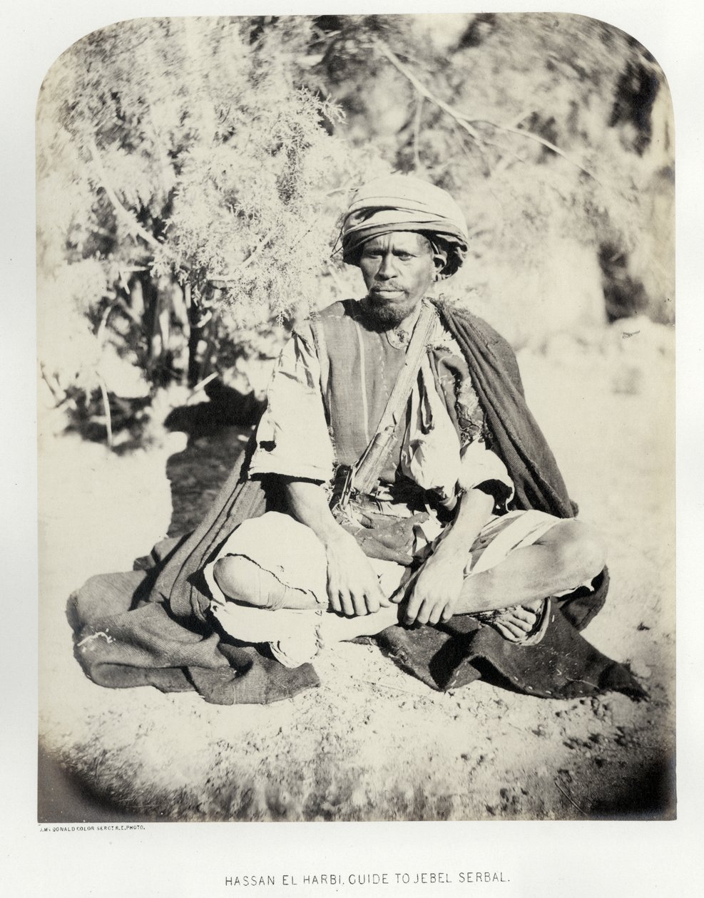 Hassan el Harbi, guia para Jebel Serbal, 1868 de Sgt. James M. McDonald