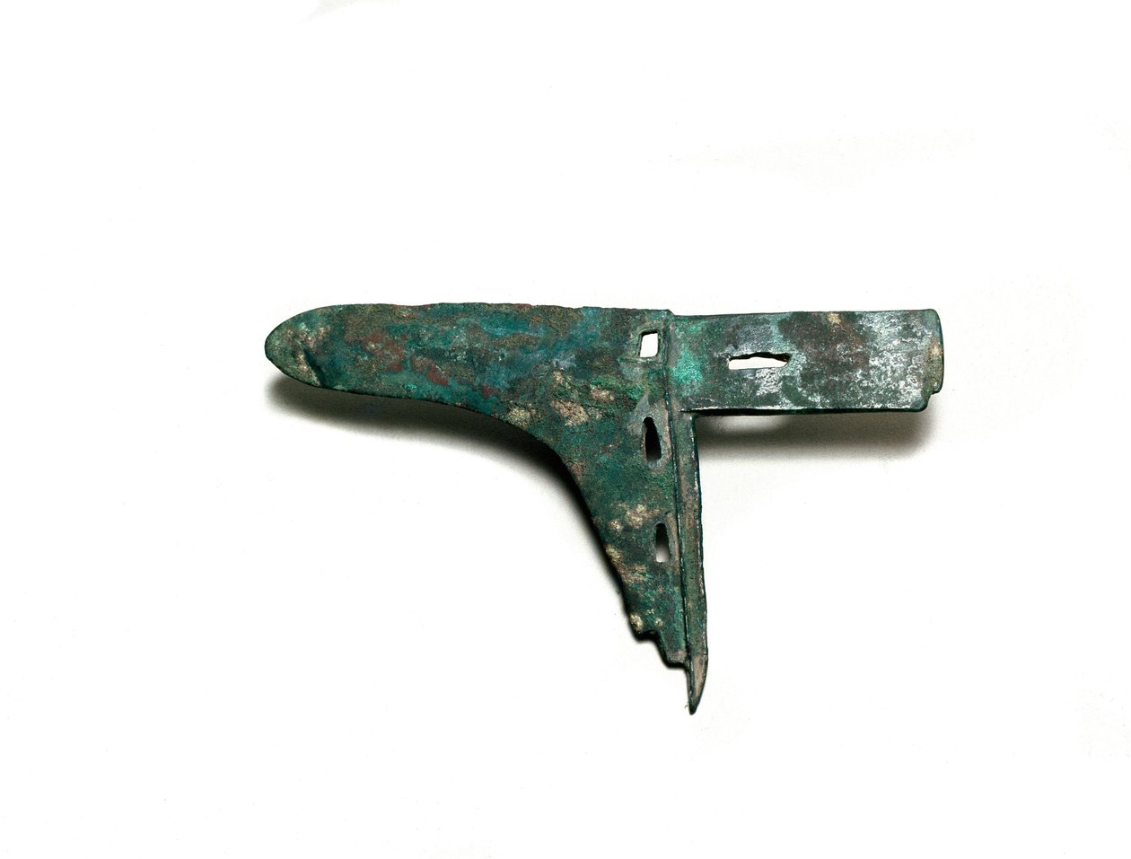 Lâmina de alabarda de bronze de Shang Dynasty Chinese School