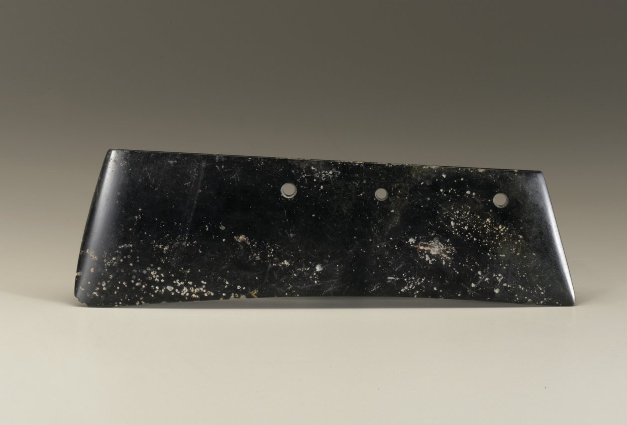 Implemento cerimonial (jade) de Shang Dynasty Chinese School