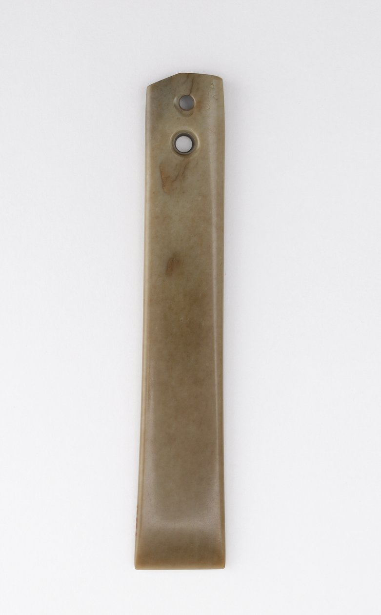 Implemento cerimonial (jade) de Shang Dynasty Chinese School