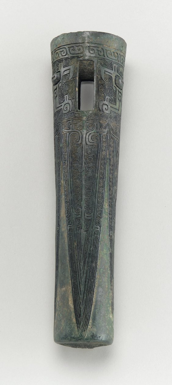 Montagem da carruagem: tampa do eixo (bronze) de Shang Dynasty Chinese School