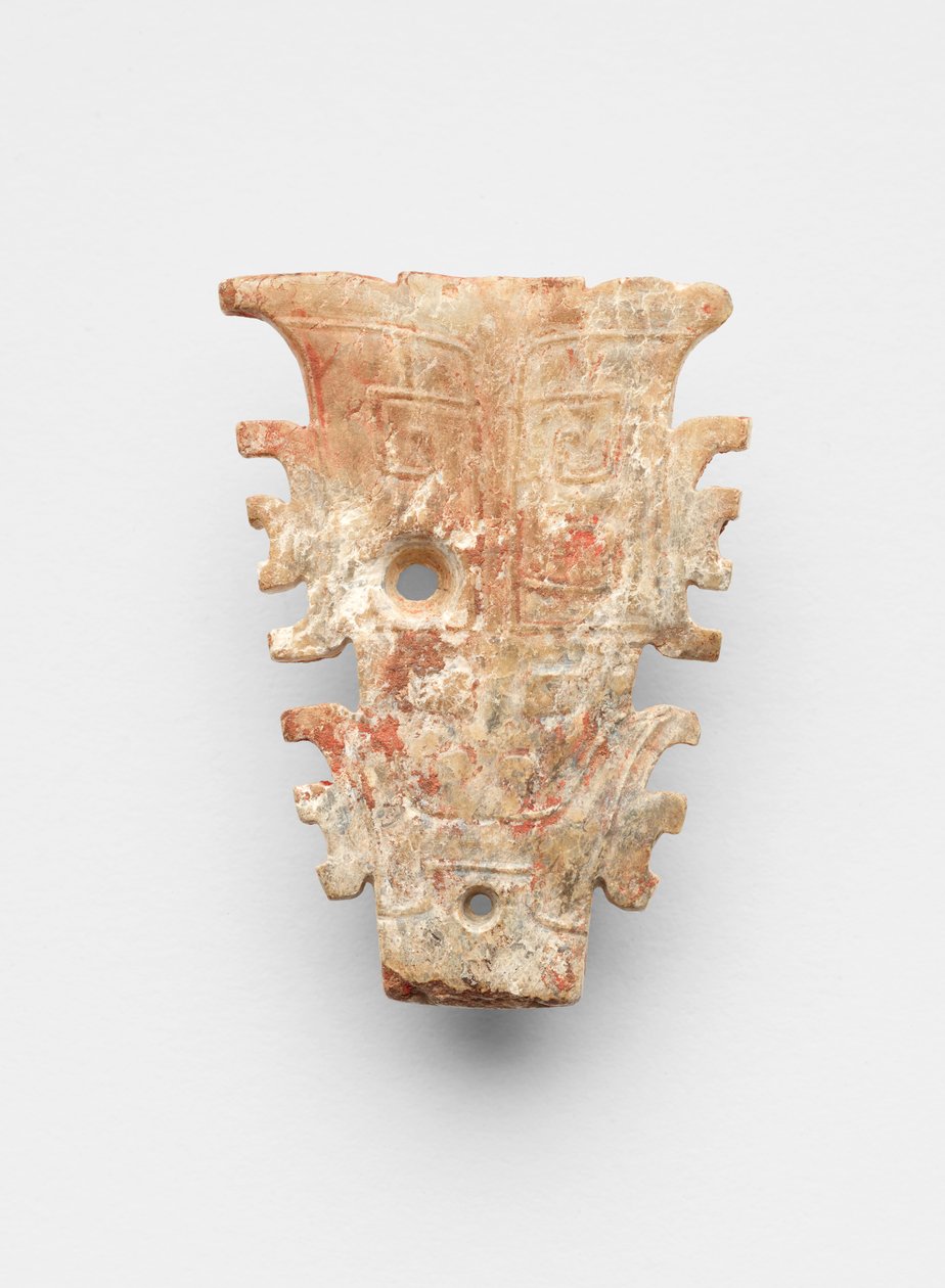 Pingente em forma de máscara, c.1300-c.1050 BC de Shang Dynasty Chinese School