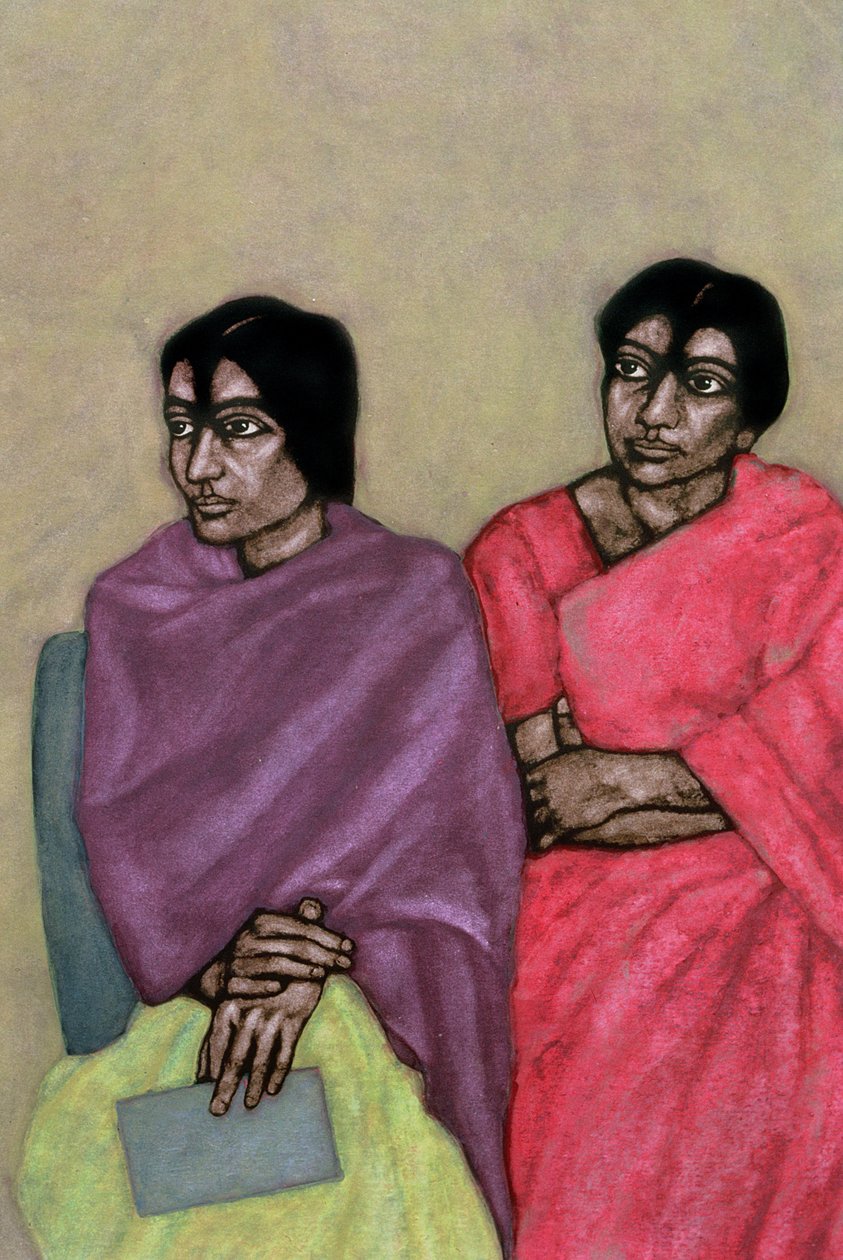 Childrens Play, 1987 (wc no papel) (detalhe) de Shanti Panchal