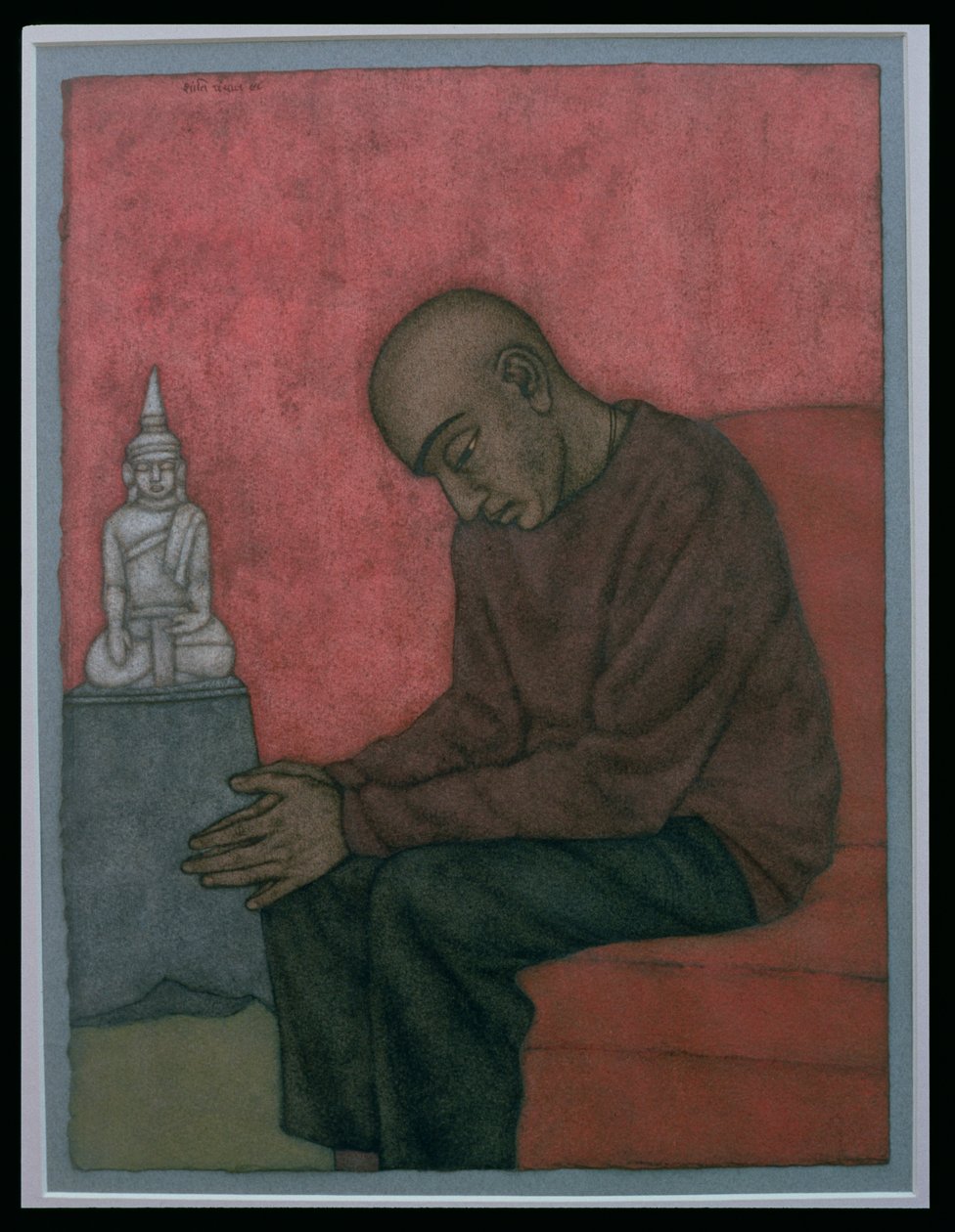 Contemplação (Binoy) 1998 (wc no papel) de Shanti Panchal
