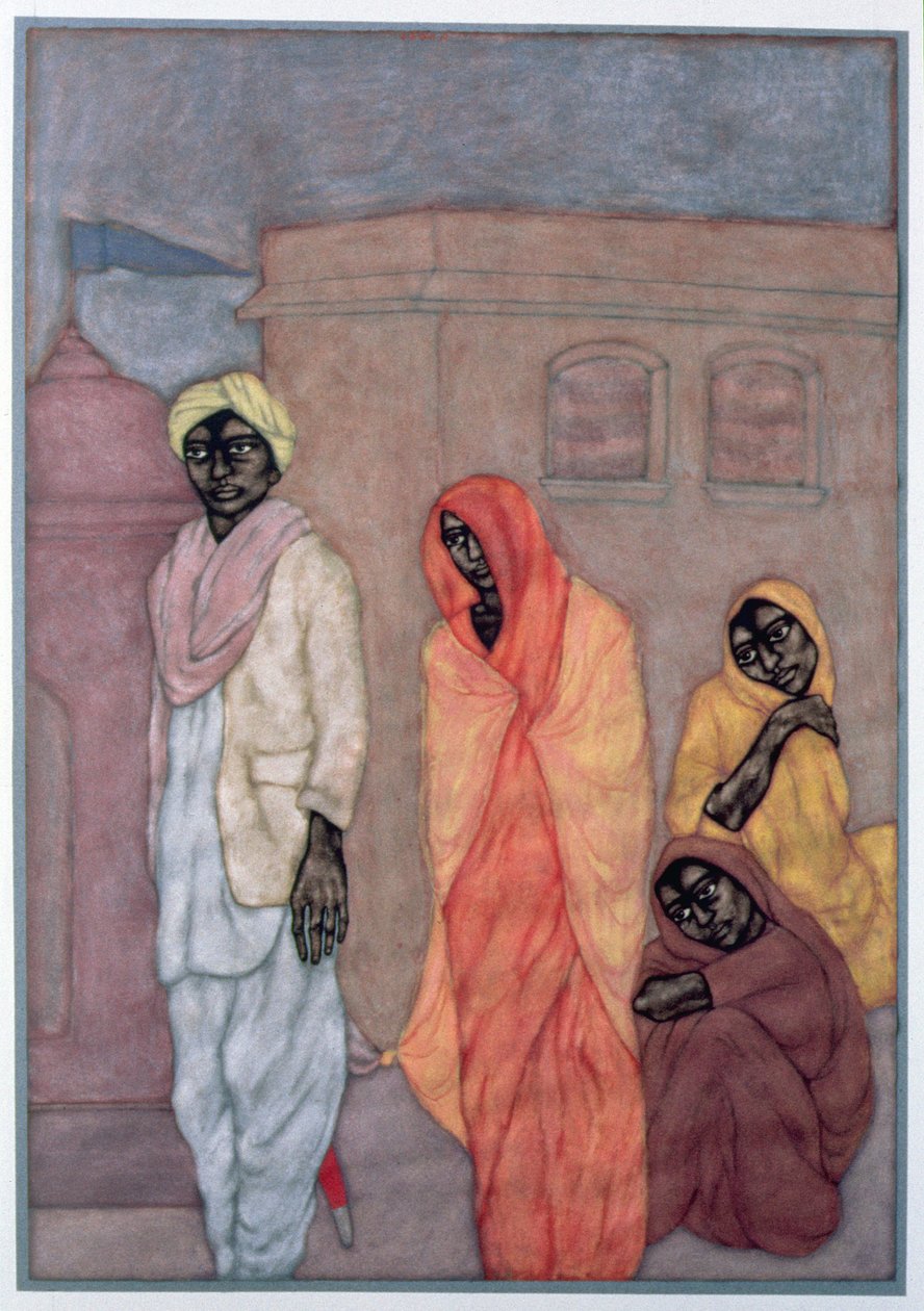 Primeiro Casamento, 1986 (wc on paper) de Shanti Panchal