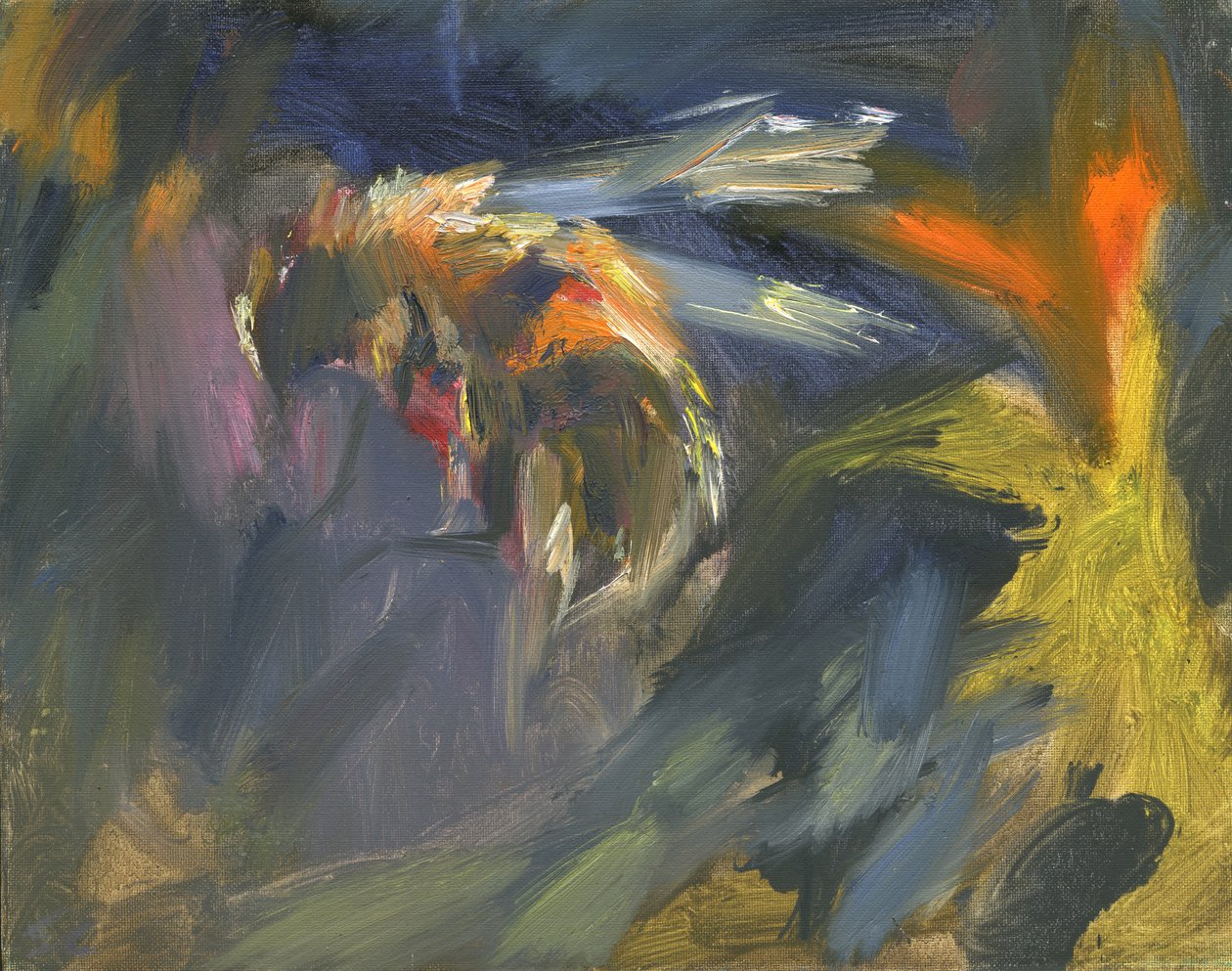 Bee 3, 2024 (óleo sobre tábua) de Shaun Carey