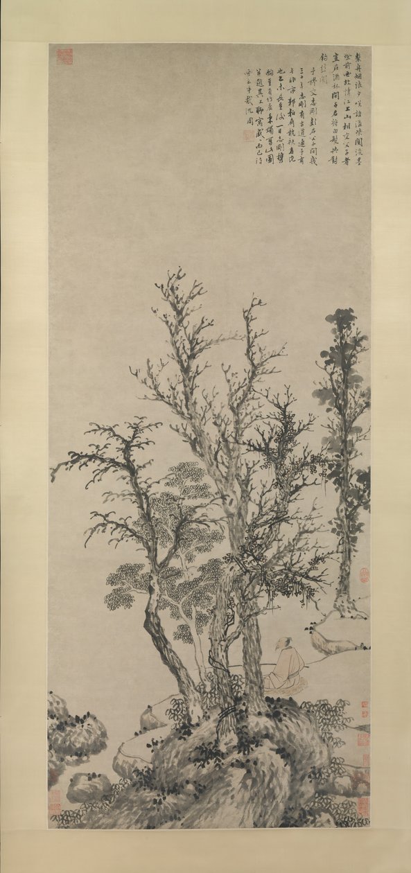 Pescador silencioso em um bosque de outono, datado de 1475. de Shen Zhou