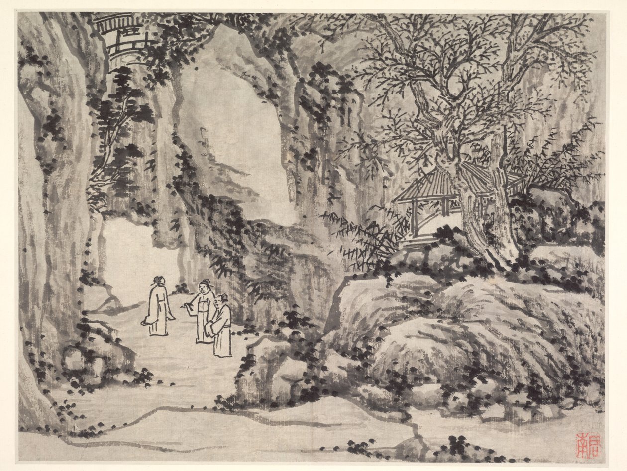 Doze Vistas de Tiger Hill, Suzhou: The Sword Spring, Tiger Hill de Shen Zhou