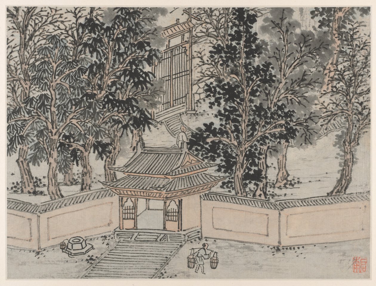 Doze Vistas de Tiger Hill, Suzhou: Tiger-Flight Spring no Back Gate de Shen Zhou