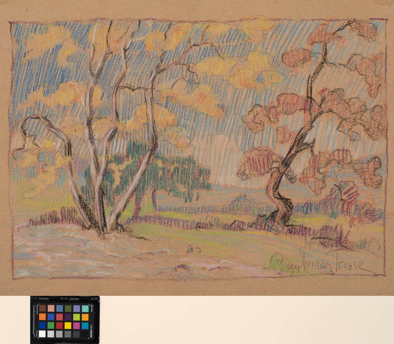 Impressões, c.1931 (pastel sobre papel) de Sherman Trease