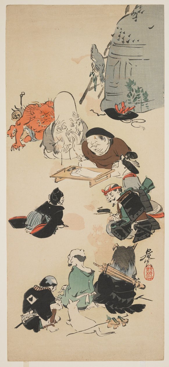 Coleta de Personagens O_tsu-e de Shibata Zeshin