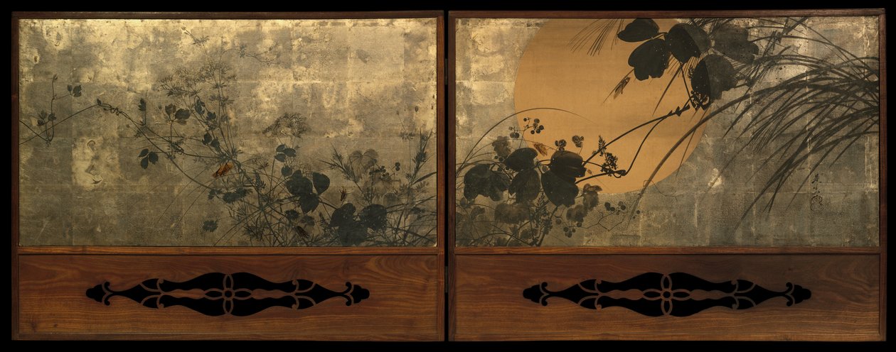 Ervas de outono ao luar de Shibata Zeshin