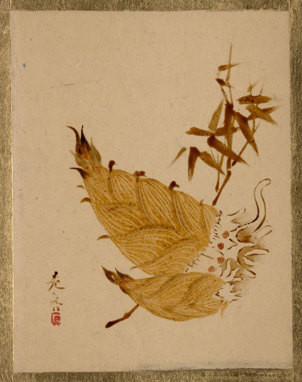 Rebentos de bambu de Shibata Zeshin