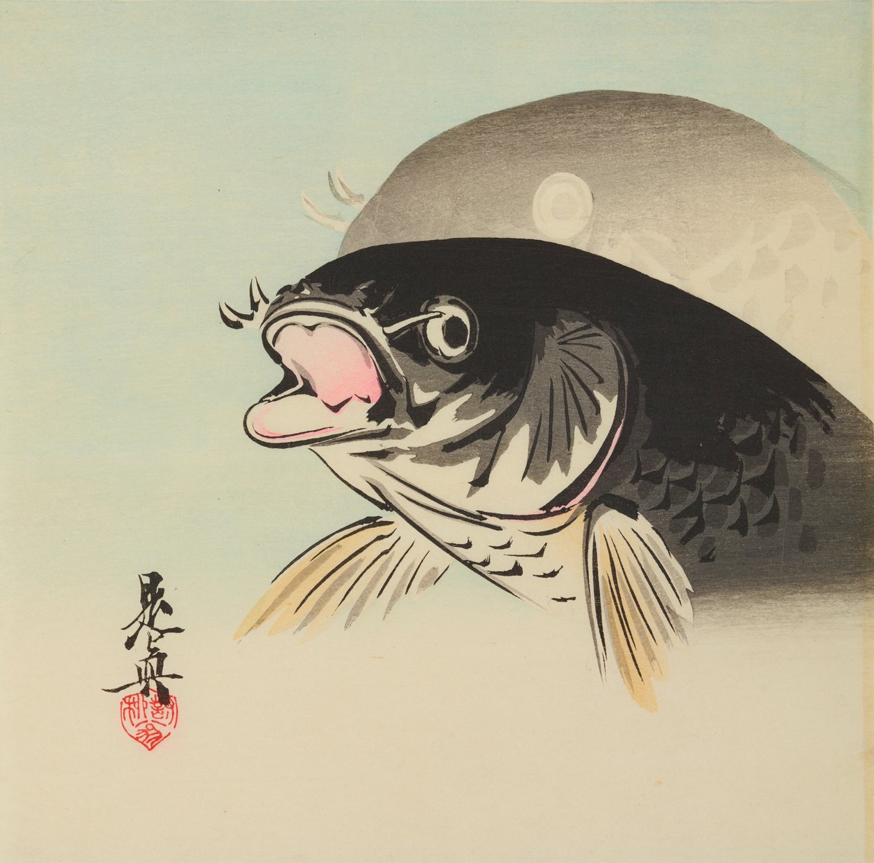 Dois peixes de Shibata Zeshin