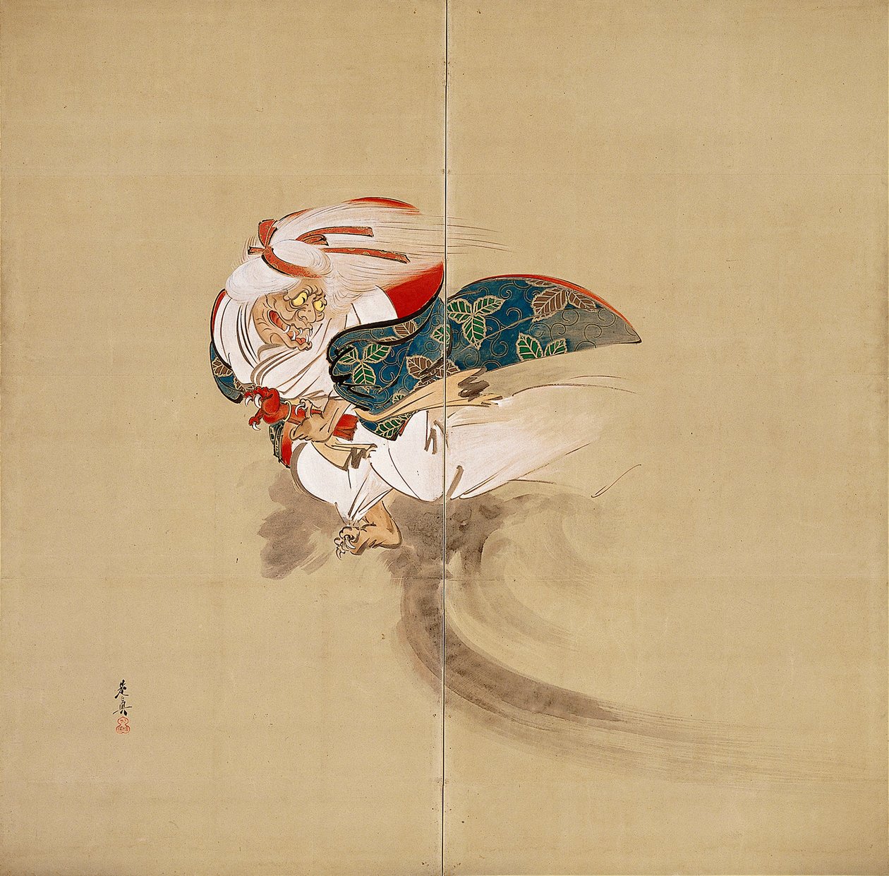 Ibaraki [parte direita de um par] de Shibata Zeshin