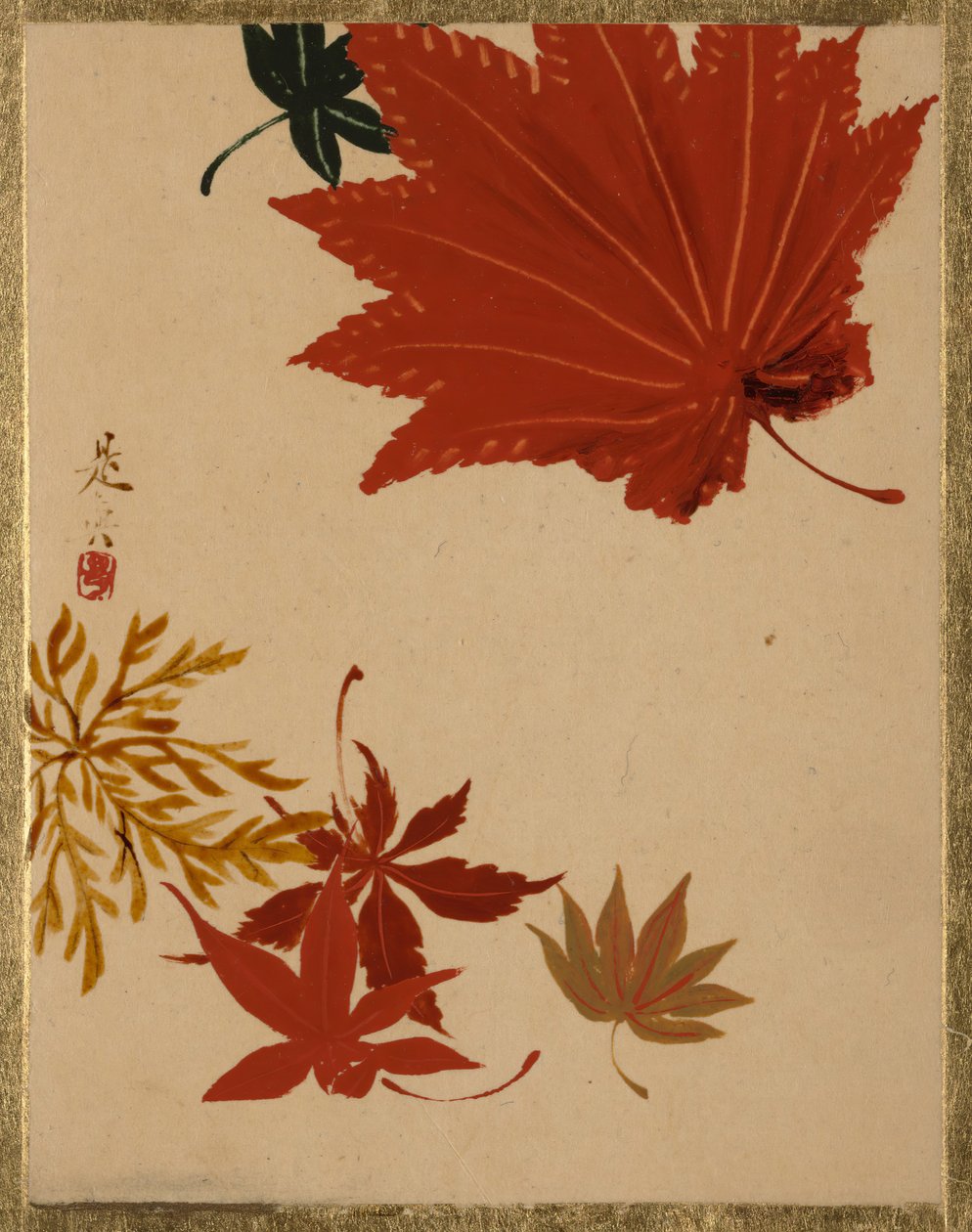 Folhas de bordo. de Shibata Zeshin