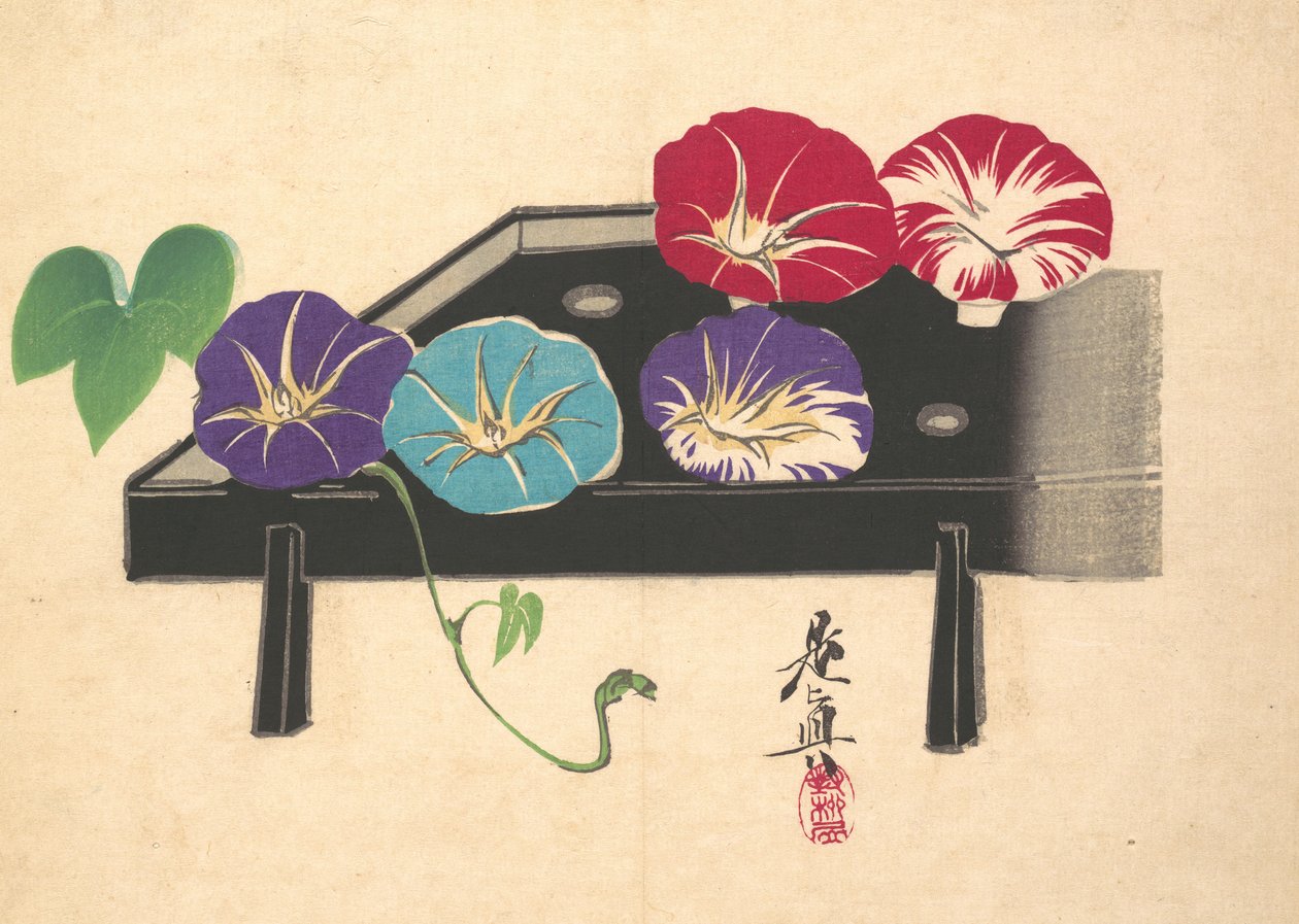 Glórias da Manhã, c. 1860., c. 1860. de Shibata Zeshin