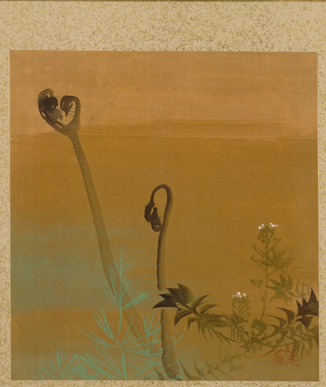 Novas Samambaias do Álbum de Pinturas do Venerável Zeshin de Shibata Zeshin