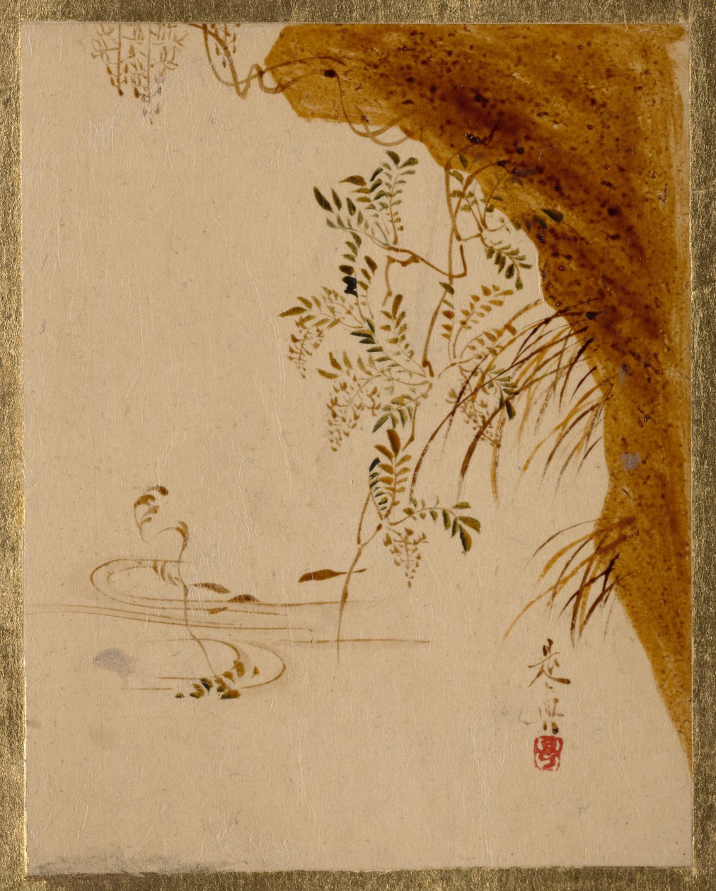 Falésia saliente de Shibata Zeshin