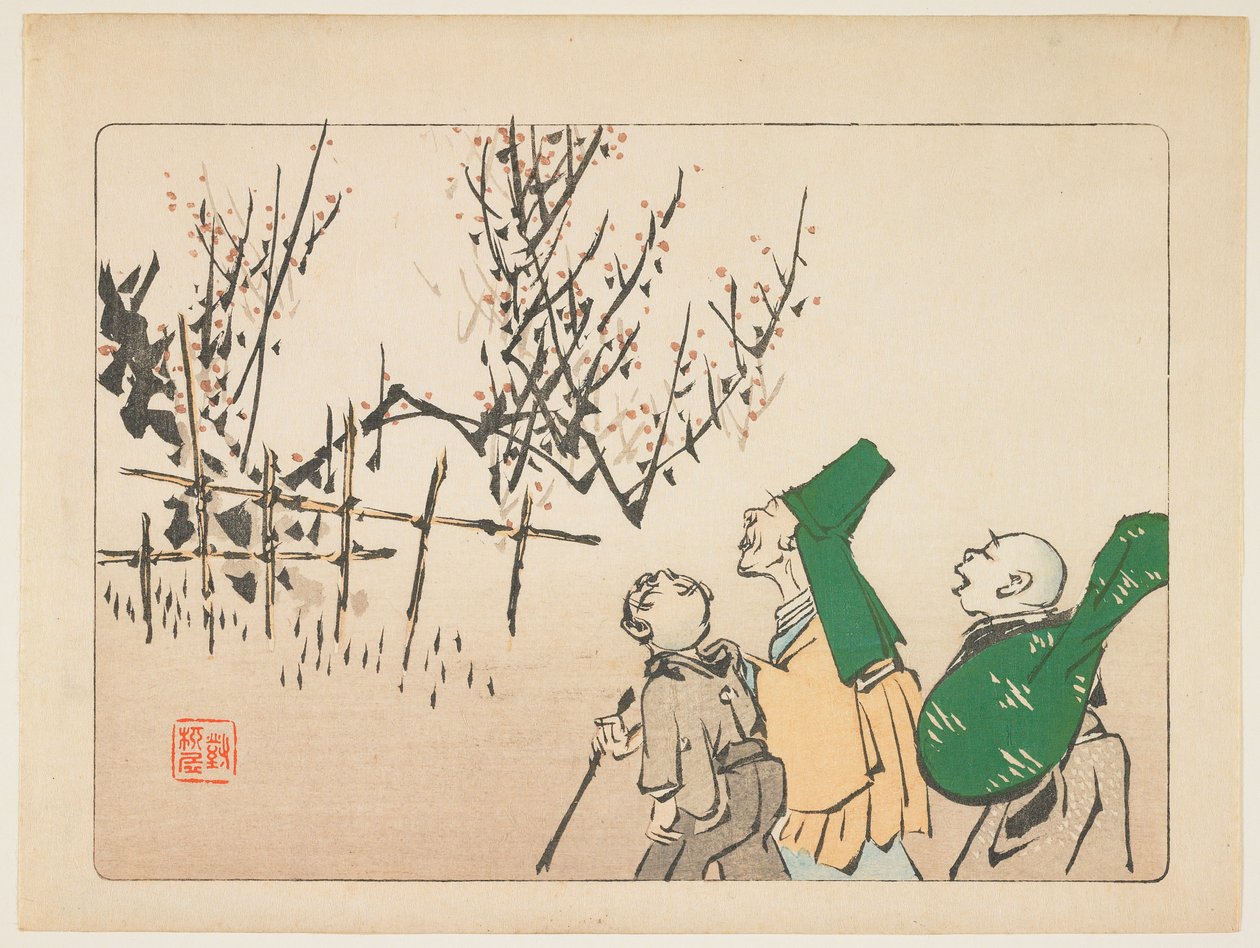 Flores de ameixeira de Shibata Zeshin