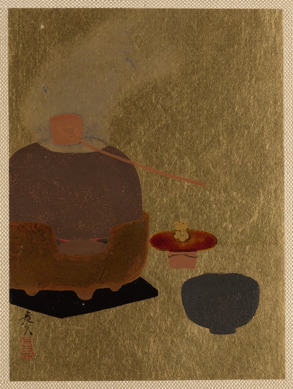 Aparelho de cerimônia de chá. de Shibata Zeshin