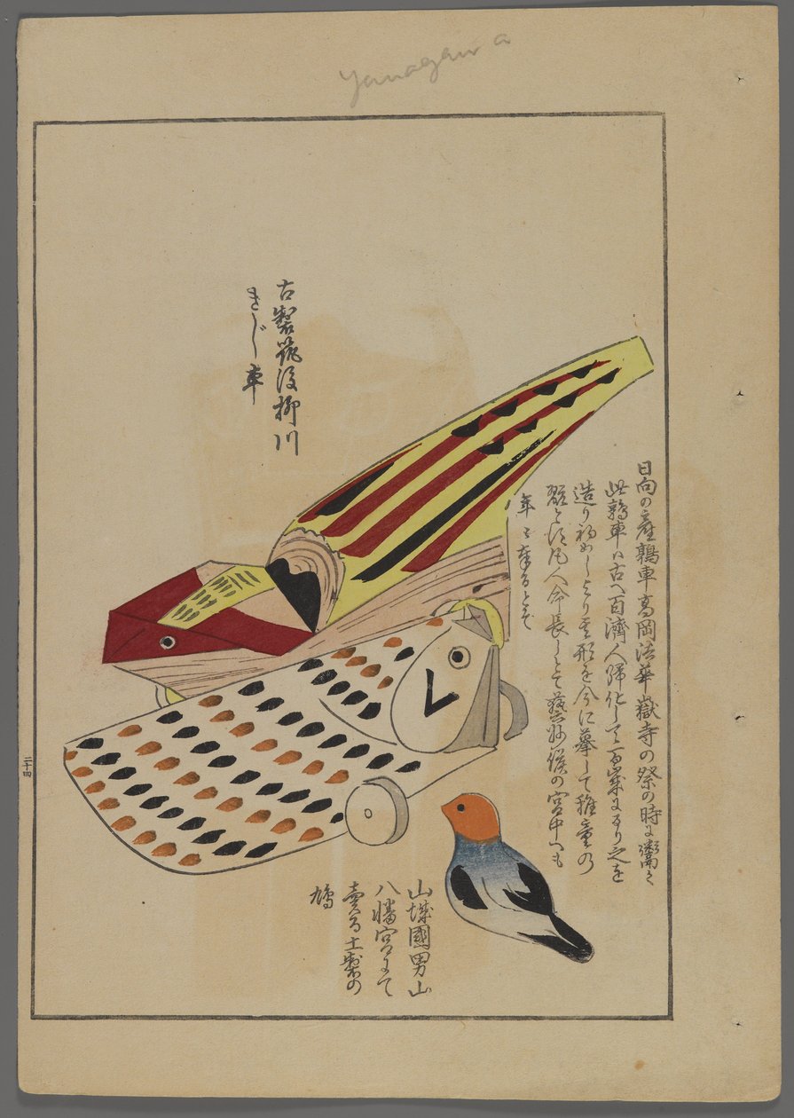 Brinquedos japoneses, de Unai no tomo (A Childs Friends), de Shimizu Seifu, 1891-1923. Pássaro, peixe e réptil. de Shimizu Seifu
