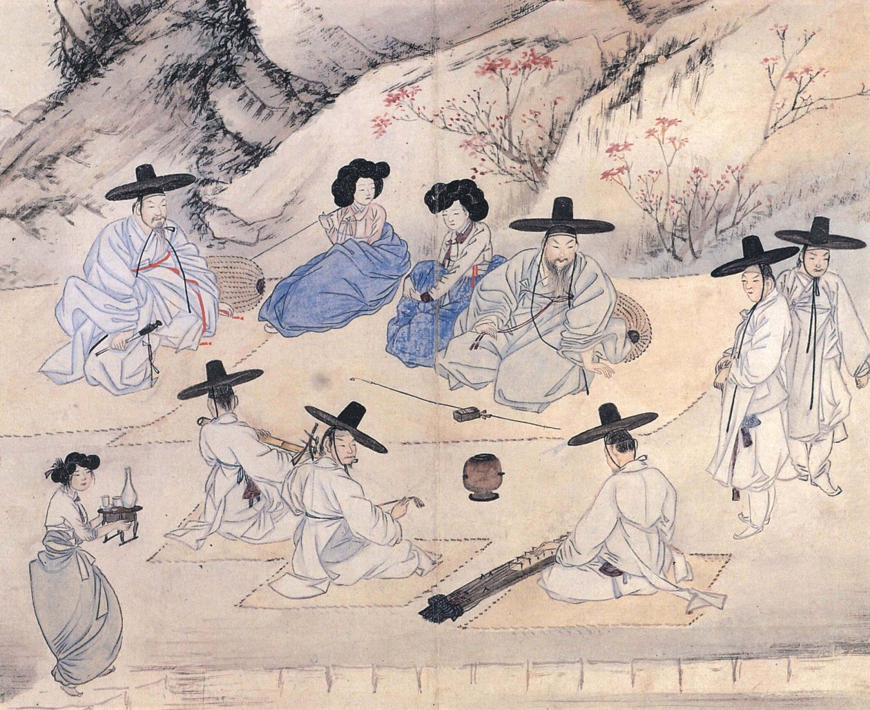 Um dia divertido em um campo de primavera de Shin Yun bok