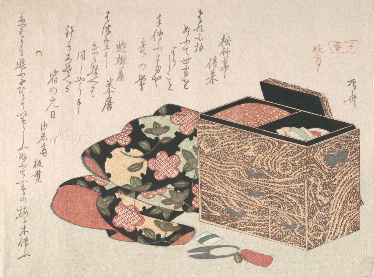 Caixa de trabalho e roupa de cama da senhora, provavelmente 1816., provavelmente 1816. de Shinsai