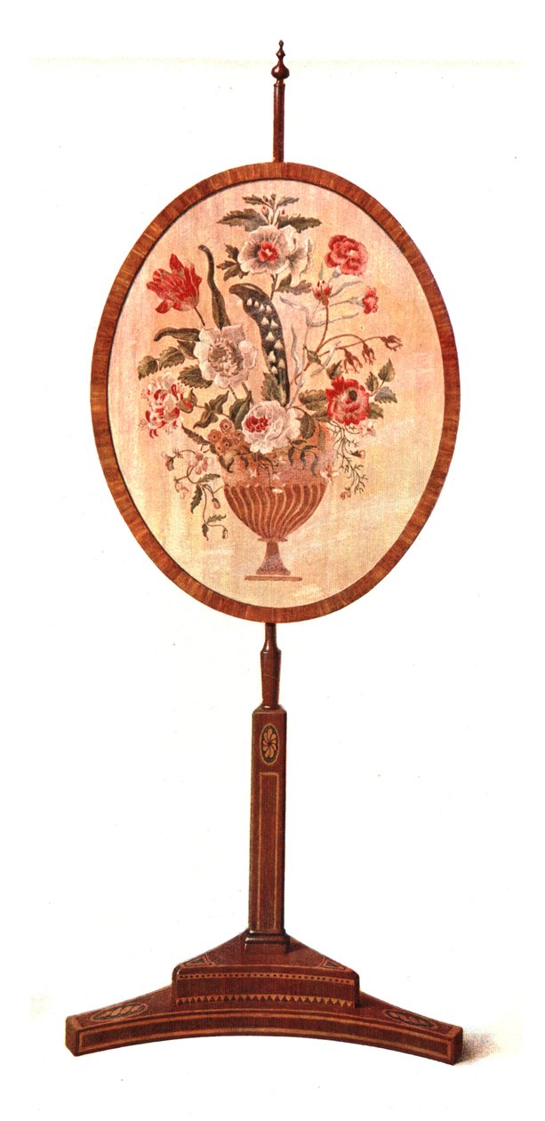 Tela de pólo de mogno embutida, 1908. de Shirley Charles Llewellyn Slocombe