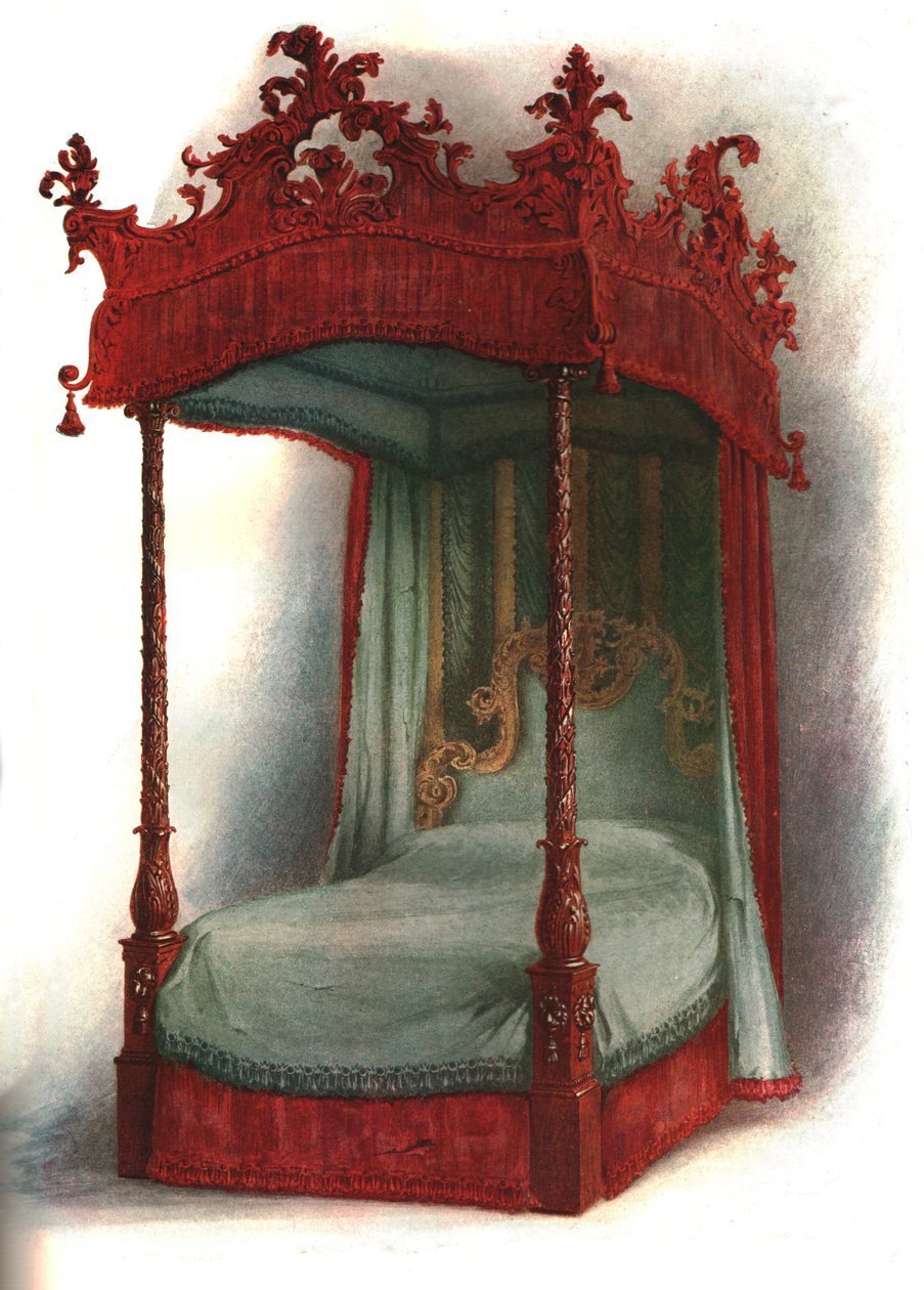 Cama de mogno, 1906 de Shirley Charles Llewellyn Slocombe