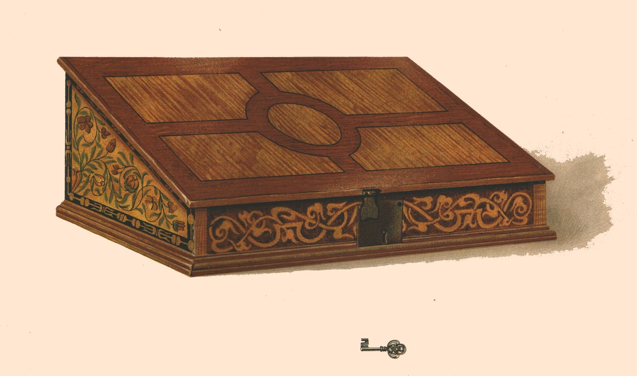 Caixa embutida em carvalho, 1904 de Shirley Charles Llewellyn Slocombe