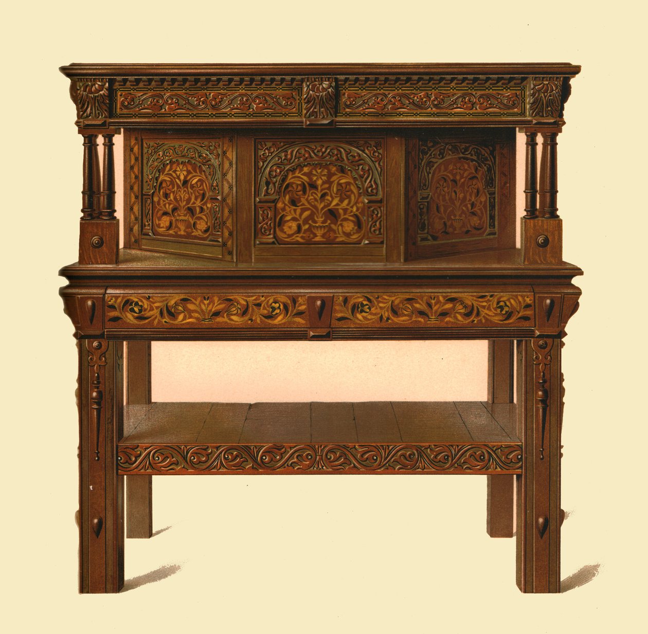 Buffet em carvalho, 1904 de Shirley Charles Llewellyn Slocombe