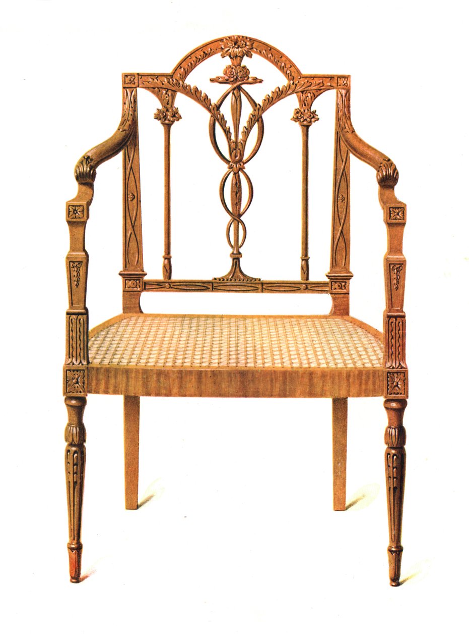Cadeira Satinwood, 1908 de Shirley Charles Llewellyn Slocombe