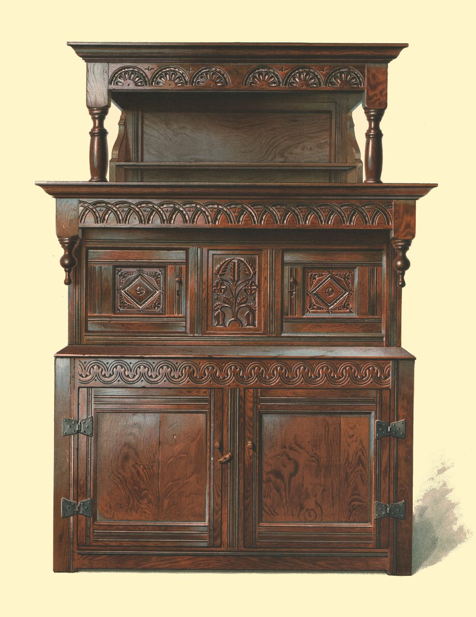 Tridarn, armário de carvalho, 1904 de Shirley Charles Llewellyn Slocombe