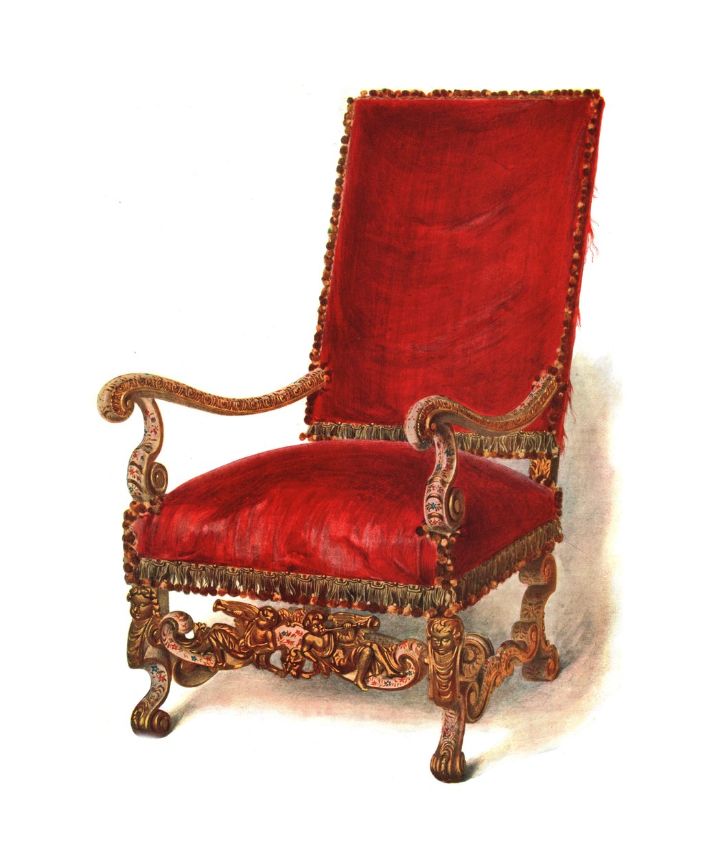 Cadeira estofada, 1905 de Shirley Charles Llewellyn Slocombe