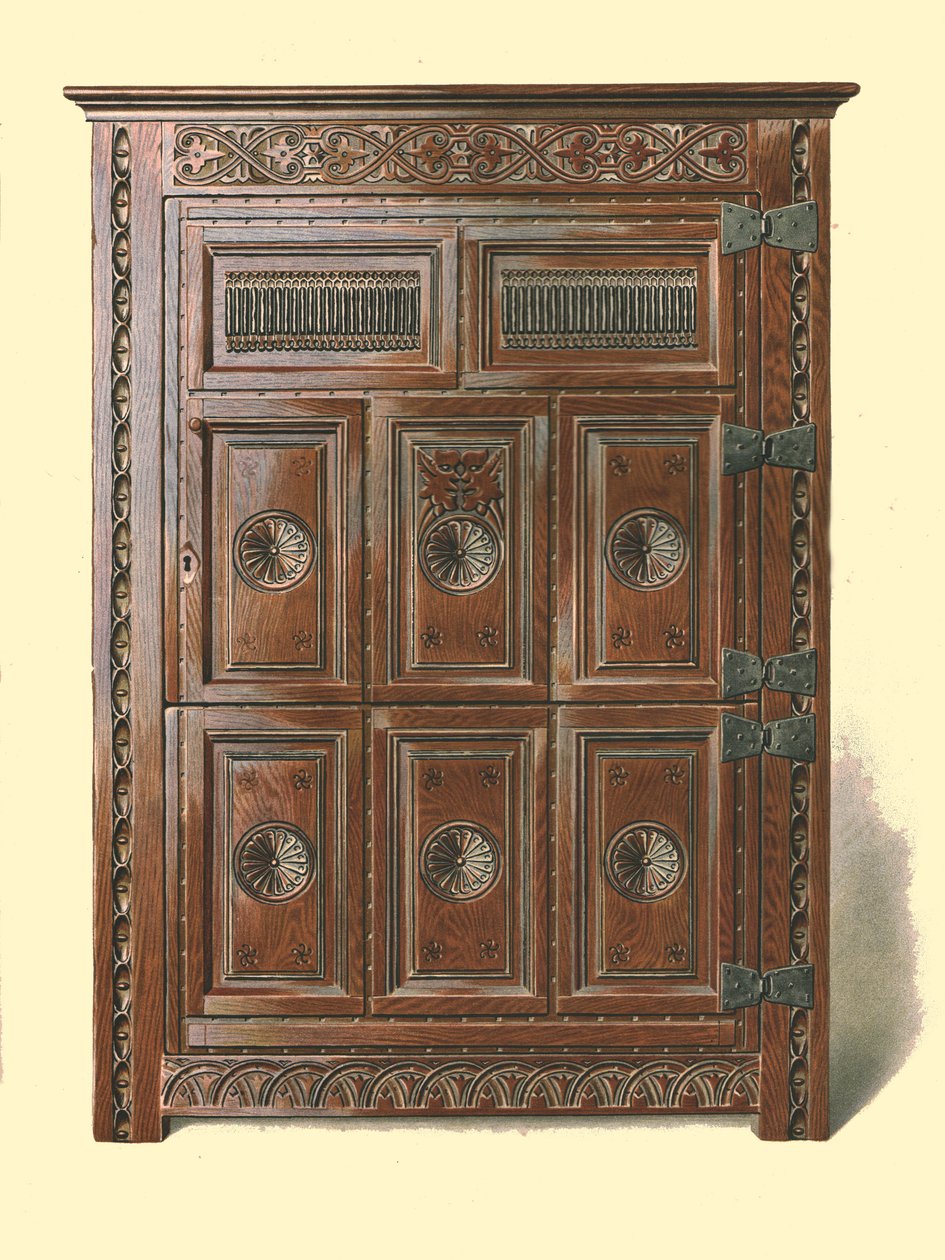 Armário em carvalho galês, 1904 de Shirley Charles Llewellyn Slocombe