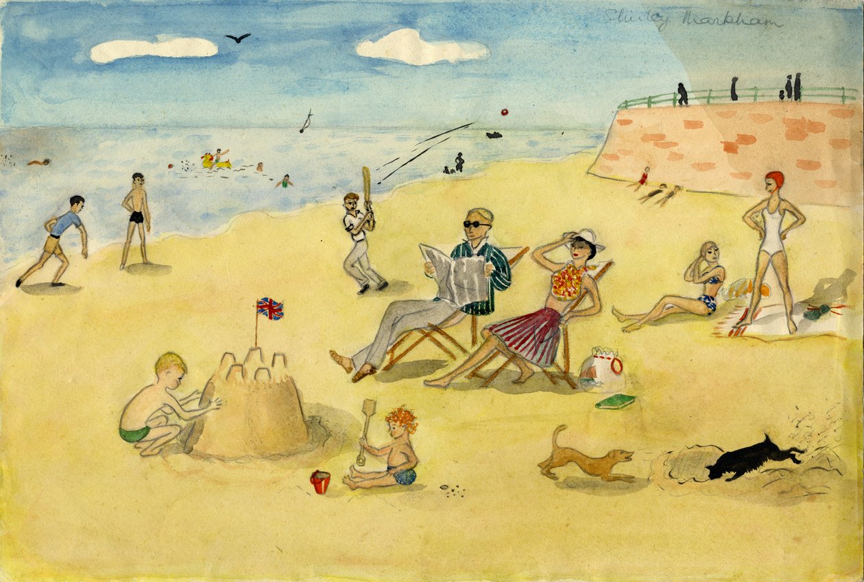 Cena da praia, c1946. de Shirley Markham