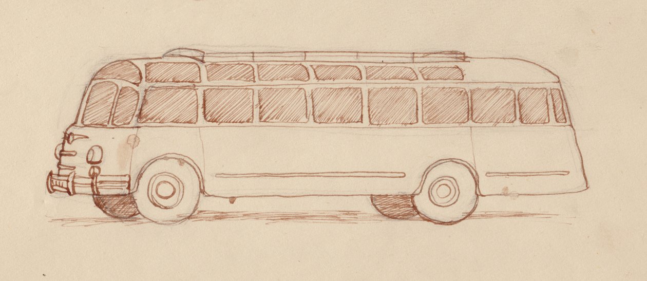 Ônibus, Paris, França, 1951. de Shirley Markham