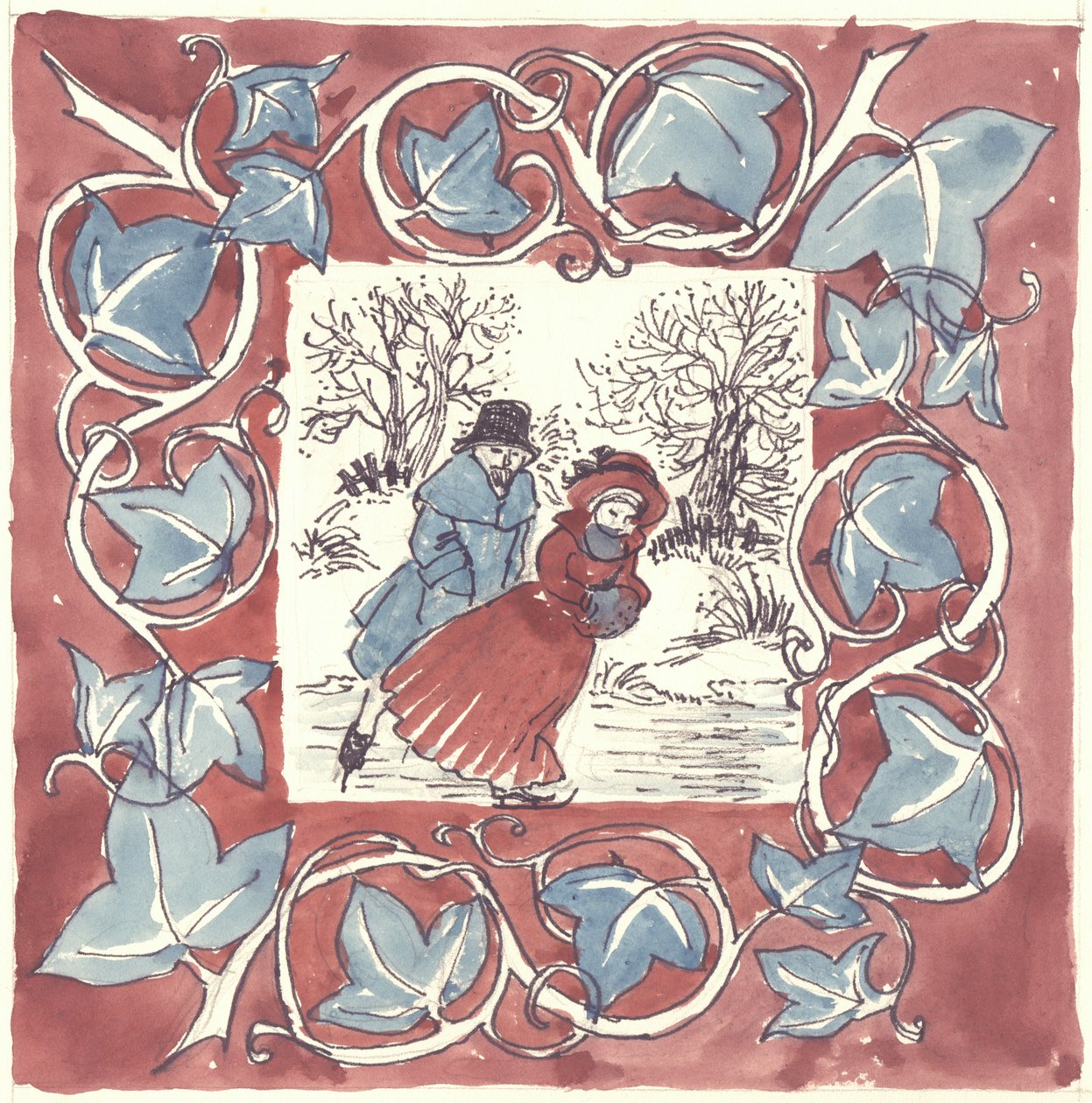 Patinadores de Natal, c1970. de Shirley Markham