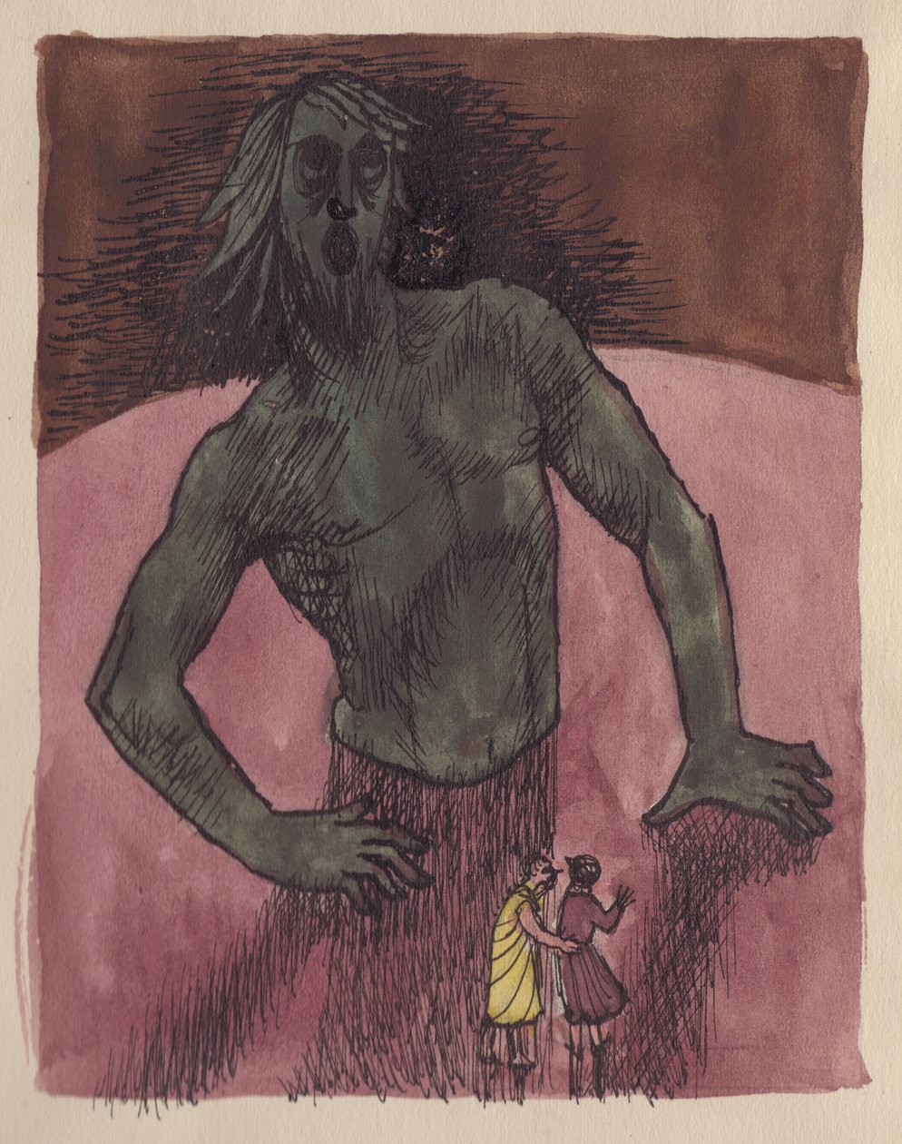 Dante e Virgílio com gigante, 1951. de Shirley Markham