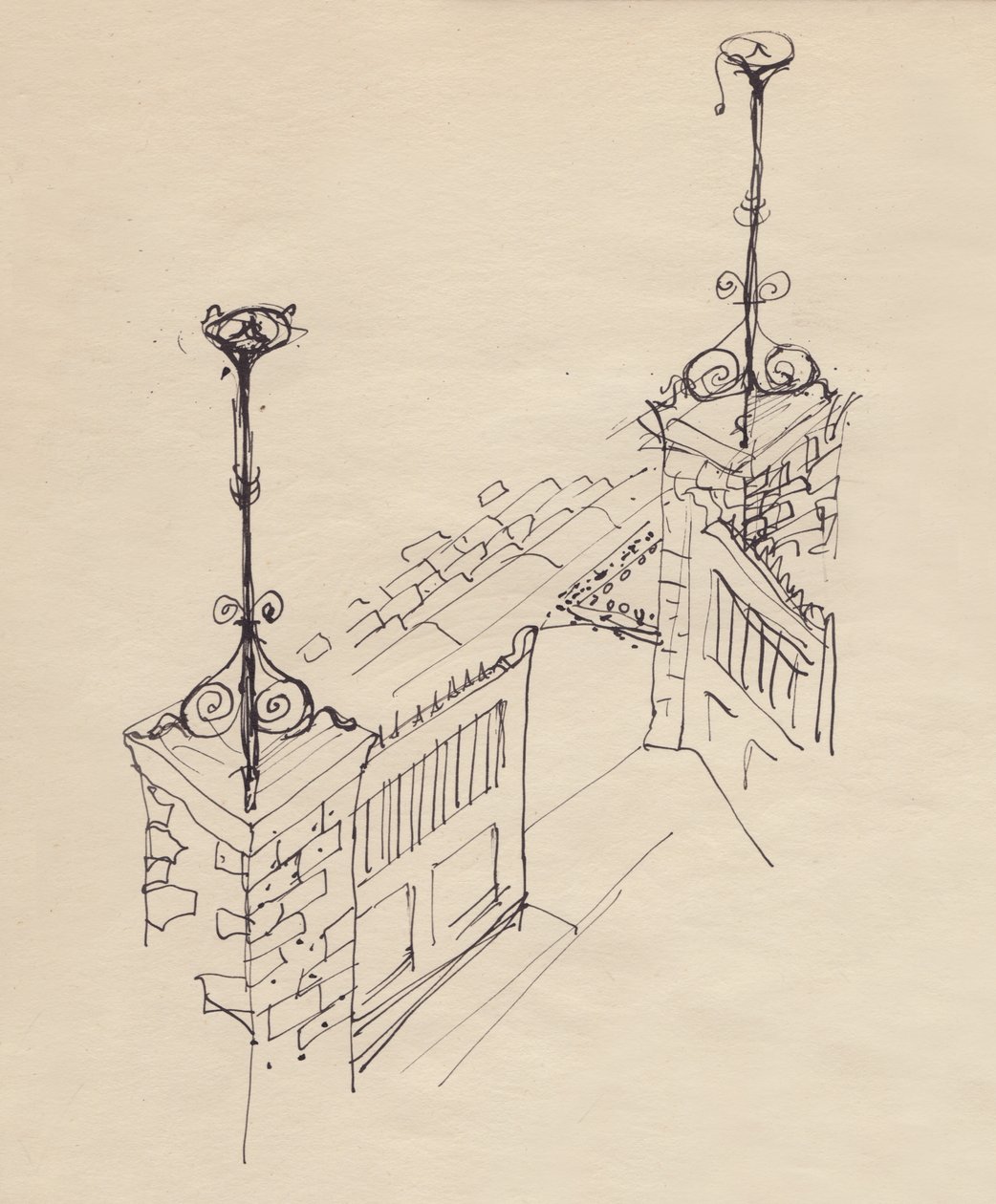 Portão duplo, c1950. de Shirley Markham