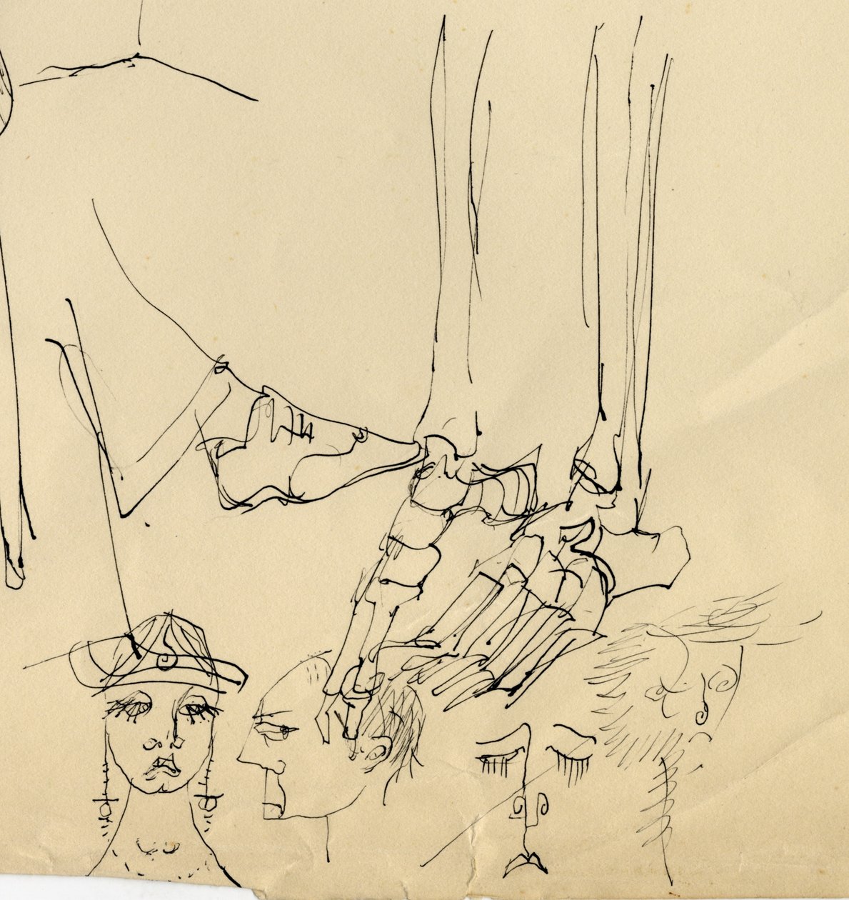 Rostos e ossos do pé, 1953. de Shirley Markham