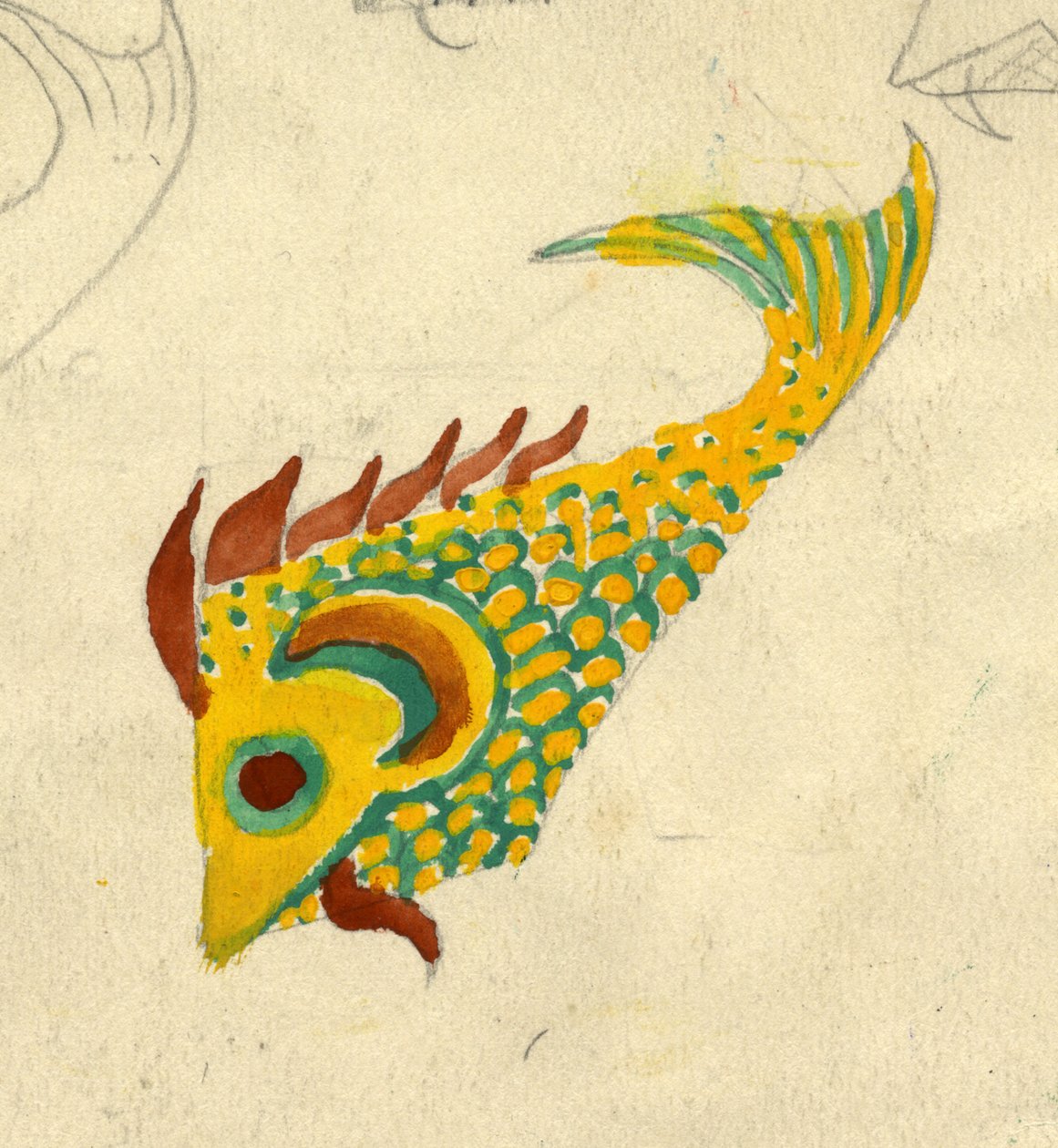 Ilustração de peixe, c1950. de Shirley Markham