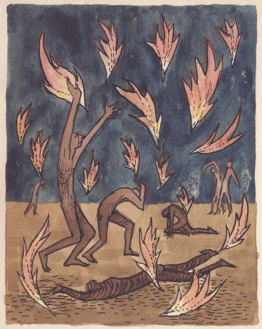 Chamas chovendo, 1951. de Shirley Markham